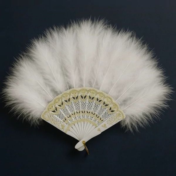 بادبزن مجلسی پر سفید اعلا