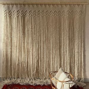 خرید انلاین پرده مکرومه بافی مدرن طرح ققنوس