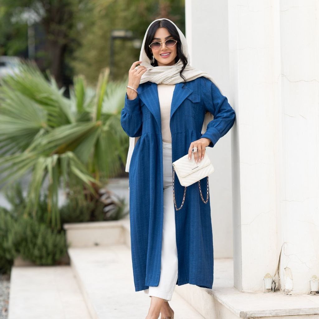 مشخصات مانتو تابستونی پشت دکمه ای آنیا