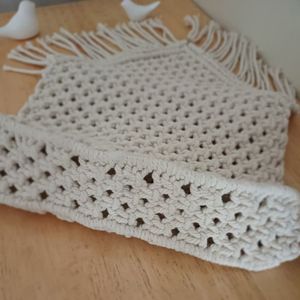 کیف مکرومه کفه دار