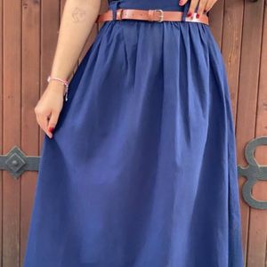 قیمت دامن لنین زارا ساده + کمربند چرم