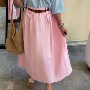 مشخصات دامن لنین زارا ساده + کمربند چرم