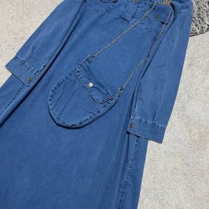 مشخصات کفتان جین+کیف مدرن