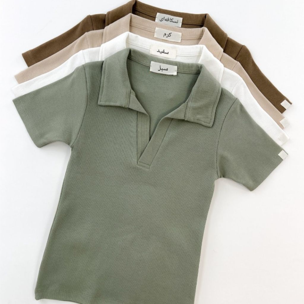 خرید آنلاین تیشرت یقه شکاری پارسی