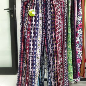 خرید اینترنتی شلوار نخی طرحدار زنانه sh23e