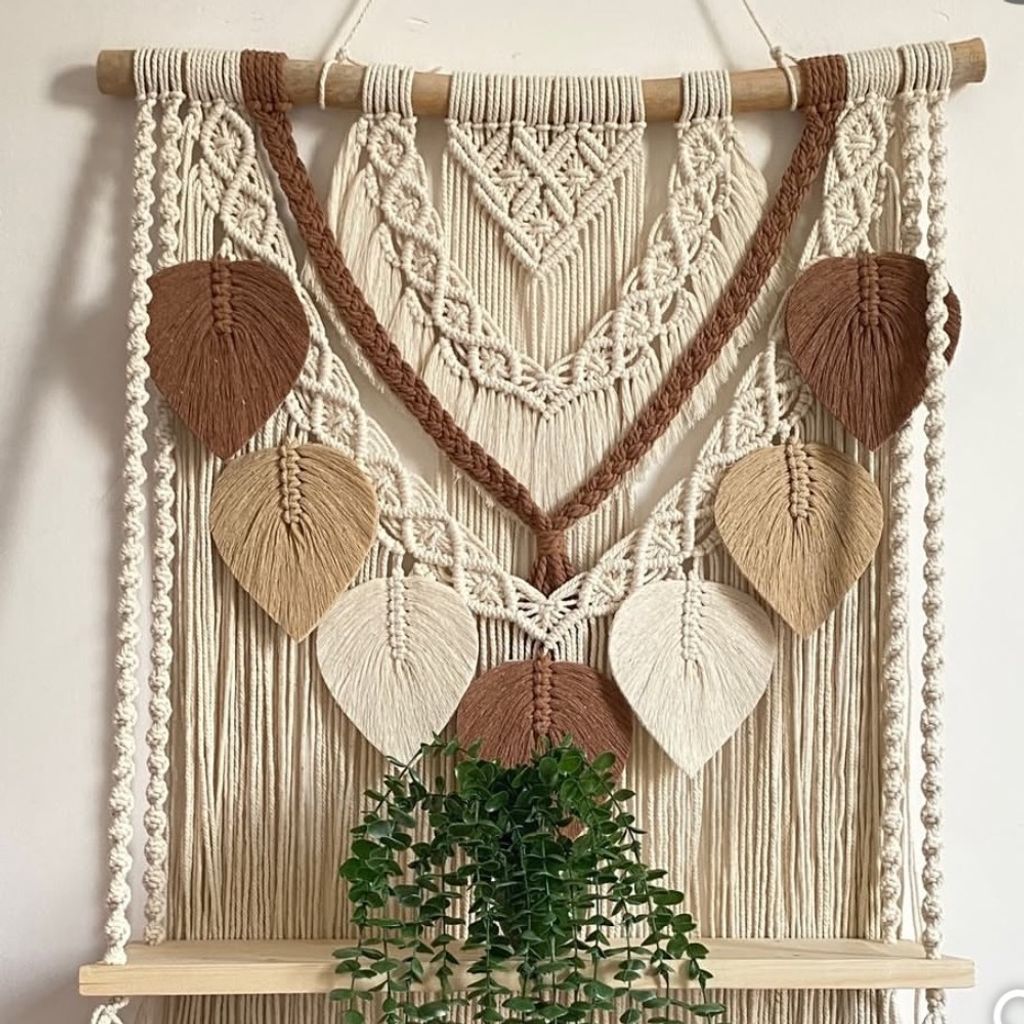 خرید اینترنتی شلف دیواری مکرومه بافی