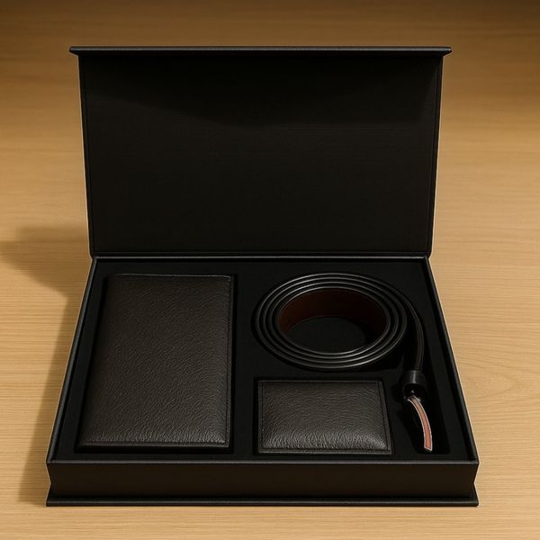 ست هدیه چرم طبیعی مردانه لبخند