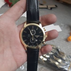 مشخصات ست ساعت زنانه و مردانه مارک رومانسون بند چرم مشکی صفحه مشکی همراه دستبند36