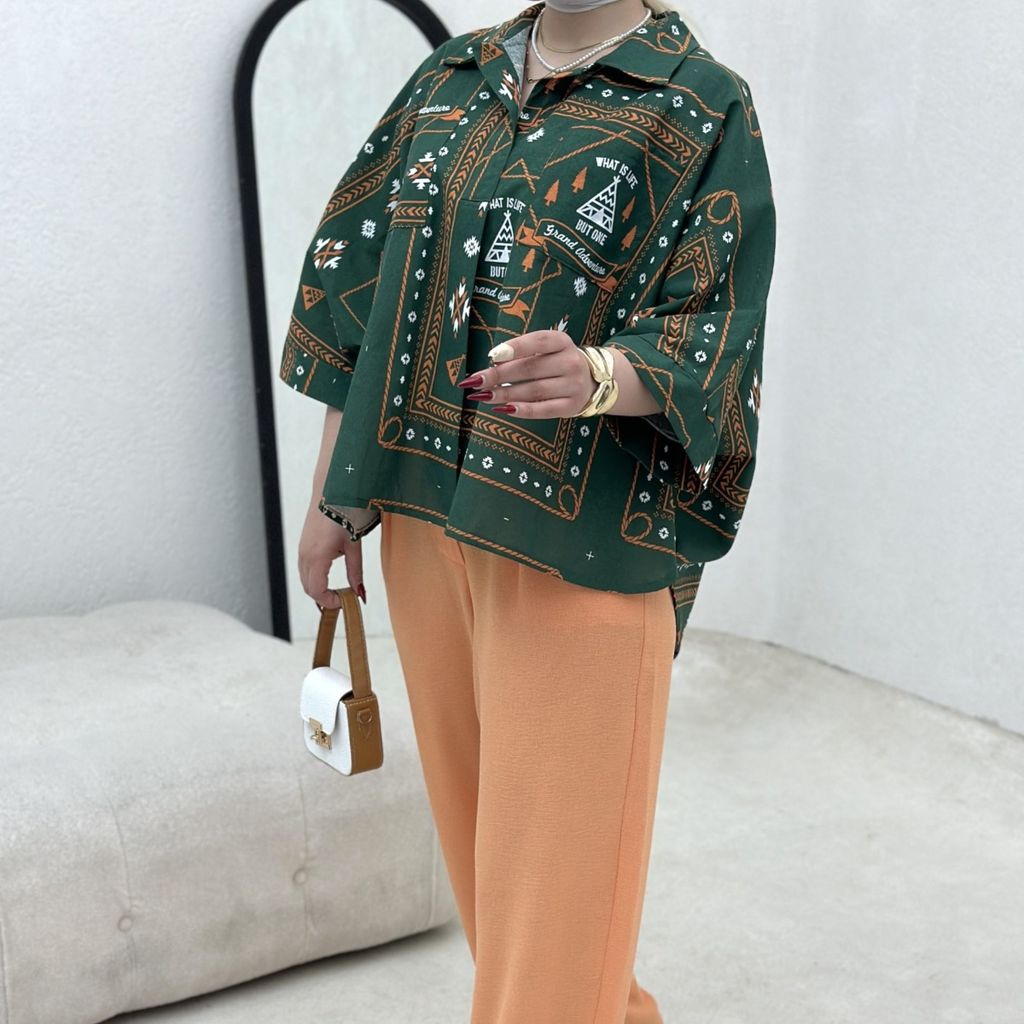 فروش اینترنتی شومیز پانچ طرح سرخ پوستی بانک