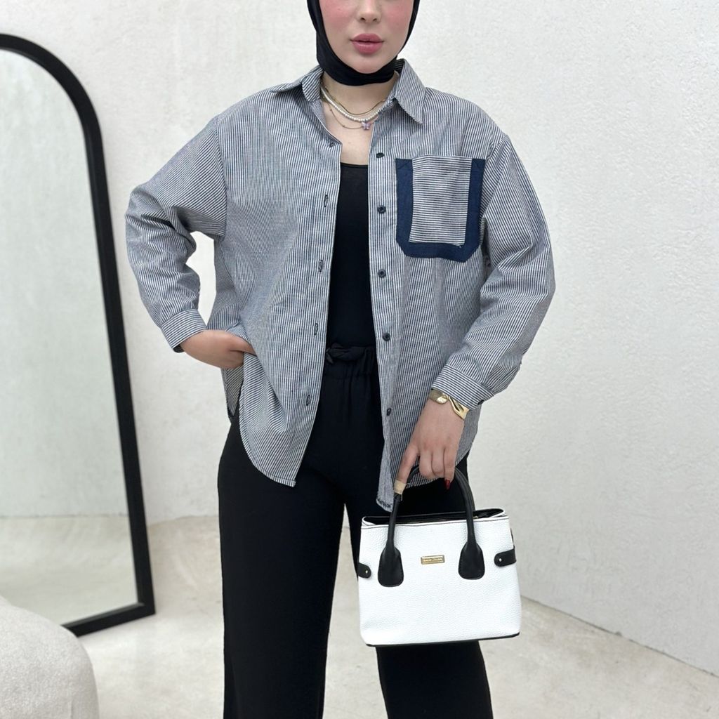 خرید آنلاین شومیز لینن جیب خرجکار بانک