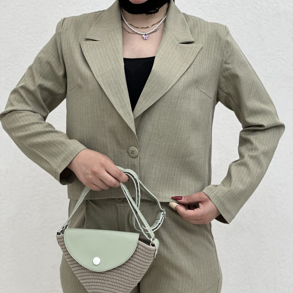 خرید اینترنتی ست دوتیکه کت و شلوار تک دکمه راه راه بانک