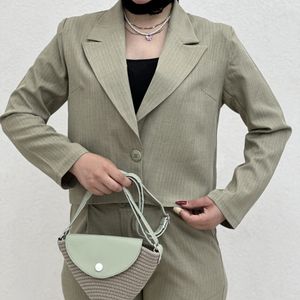 خرید اینترنتی ست دوتیکه کت و شلوار تک دکمه راه راه بانک