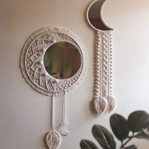 ست دو عددی آیینه دیواری مکرومه مدل عروس