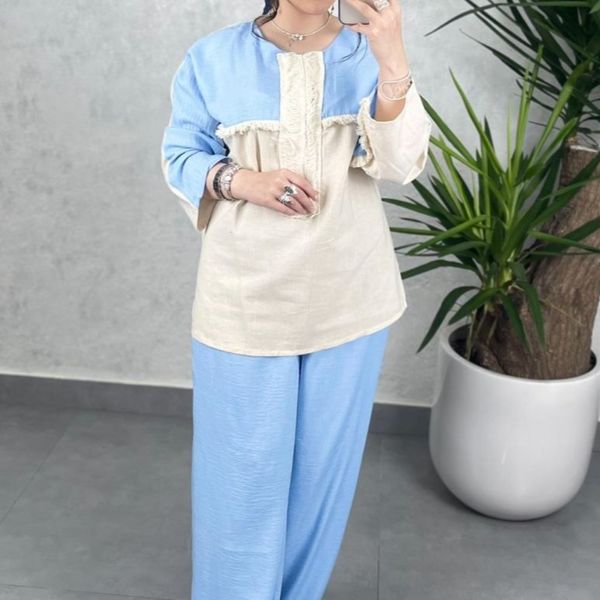 ست تونیک‌ شلوار ریش دار