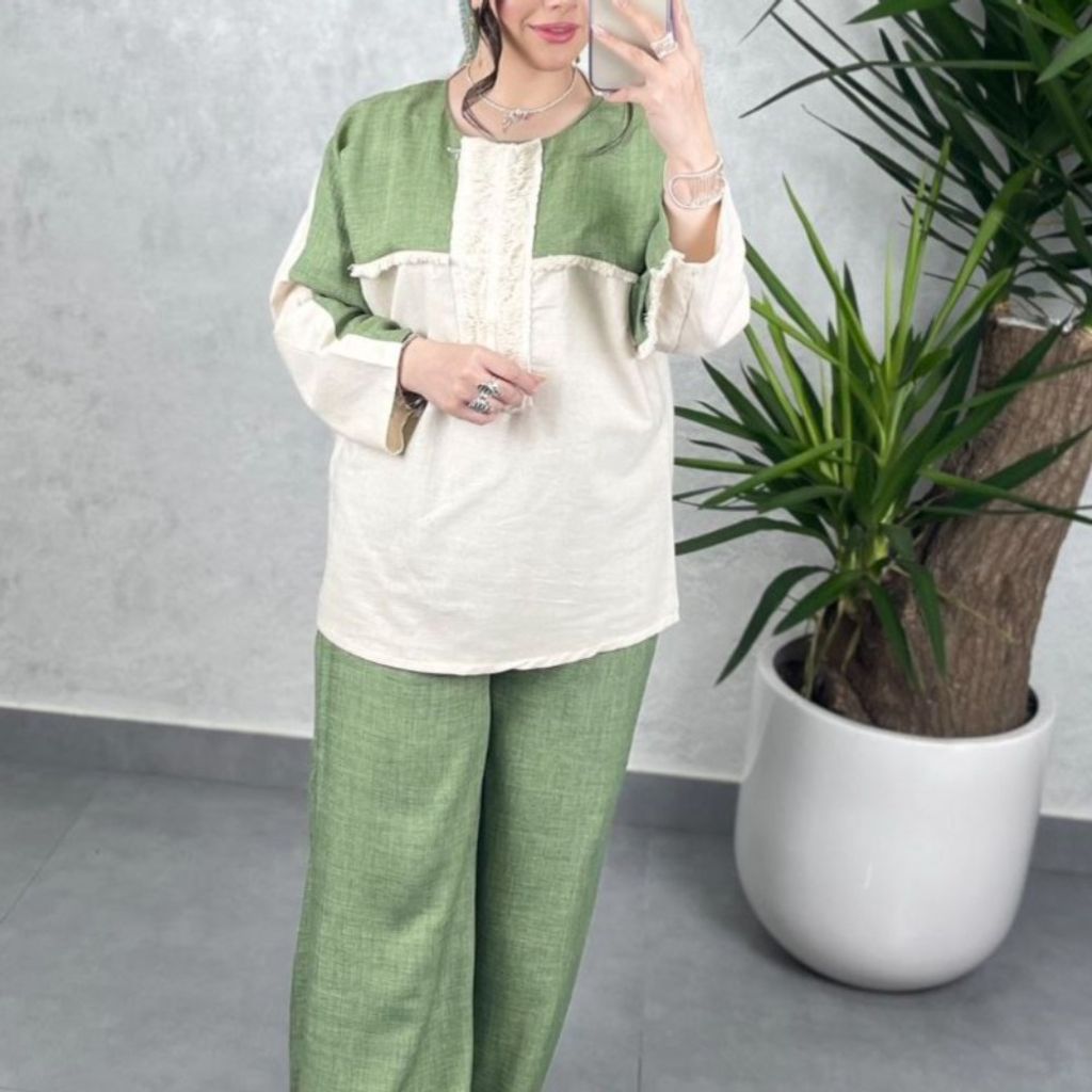 خرید انلاین ست تونیک‌ شلوار ریش دار