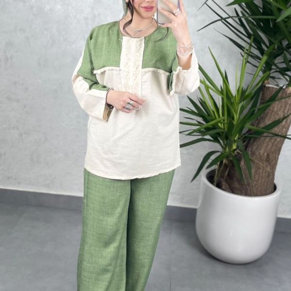 ست تونیک‌ شلوار ریش دار