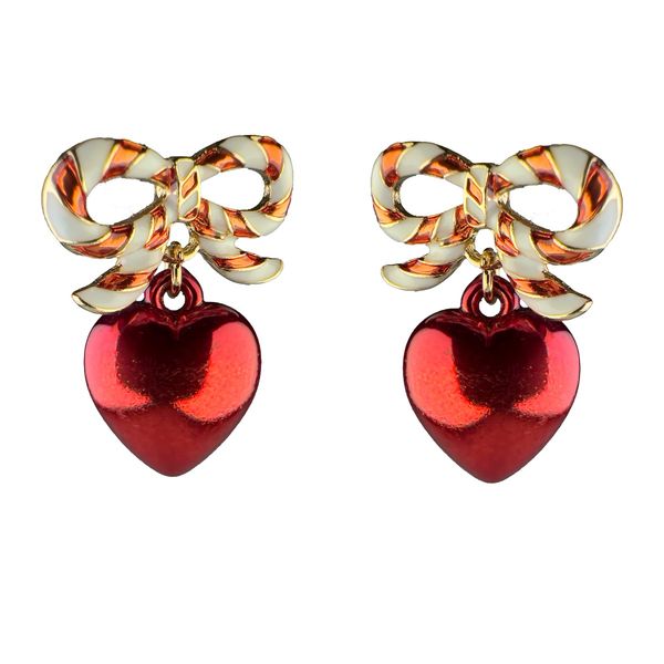 گوشواره قلب طرح کریسمس - Gosh - 031