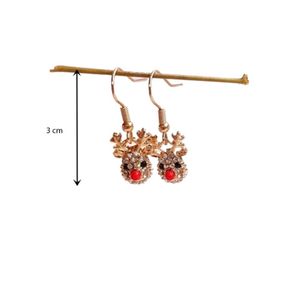 قیمت ارزان گوشواره گوزن طرح کریسمس - Gosh - 033