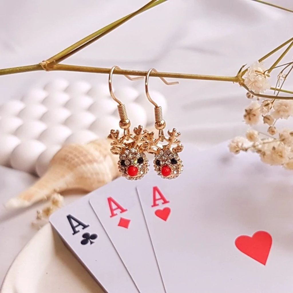 مشخصات گوشواره گوزن طرح کریسمس - Gosh - 033