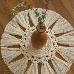 رومیزی مکرومه بافی قطر30