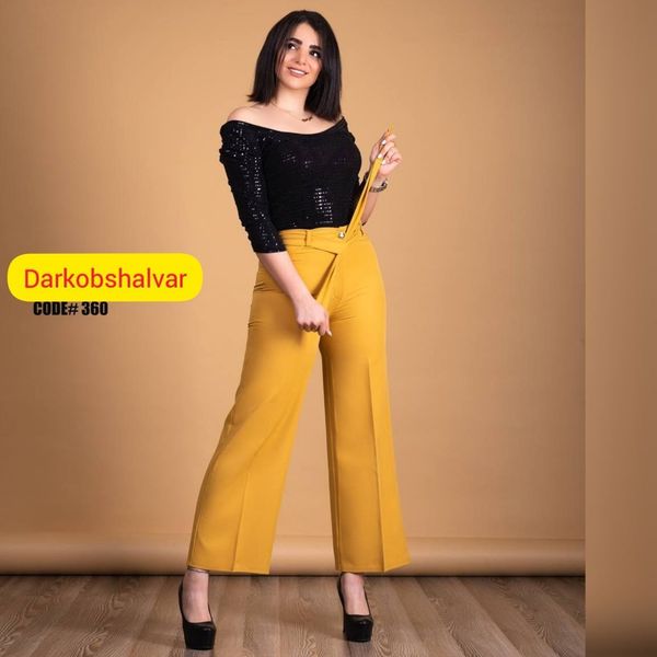 شلوار پارچه ای بالا گشاد کد 360