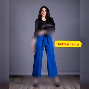 خرید اینترنتی شلوار زنانه کرپ مازراتی بالا گشاد کد 360