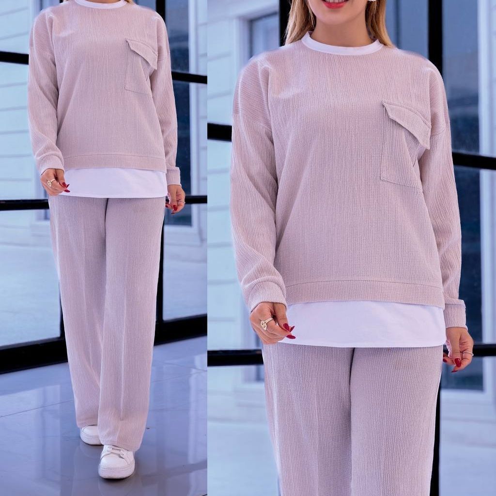 مشخصات ست شومیز شلوار نیم بگ