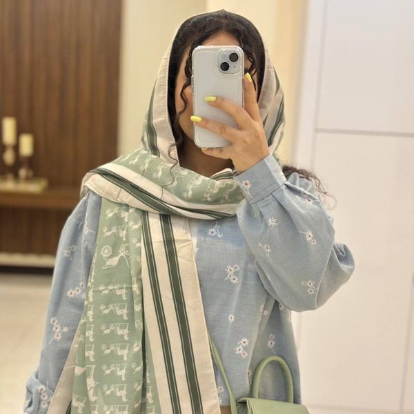 شال هرمس تابستانه نخی