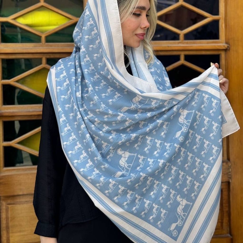 خرید اینترنتی شال هرمس تابستانه نخی