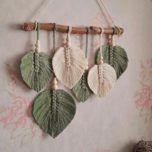 خرید اینترنتی دیوارکوب برگ مکرومه بافی دکوراتیو مدل مریلا