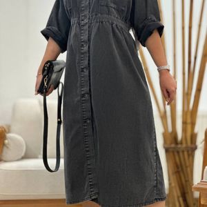 فروش اینترنتی ماکسی جین دکمه دار