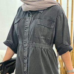 مشخصات ماکسی جین دکمه دار