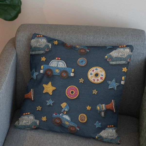 پارچه مخمل روبالشی پارچه باما طرح سه بعدی ماشین کارتونی کد 5014122