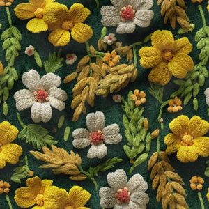 پارچه مخمل روبالشی پارچه باما طرح سه بعدی گل نفیس کد 5014123