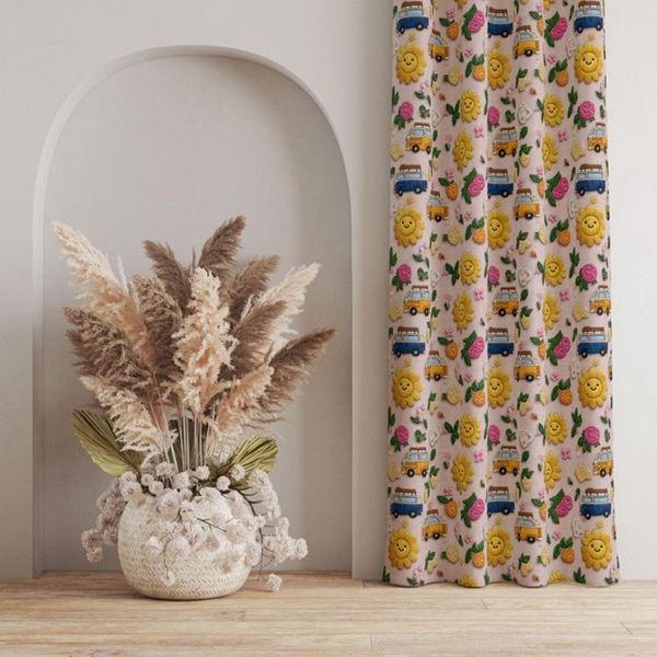 پارچه مخمل روبالشی پارچه باما طرح سه بعدی ماشین کارتونی کد 5014126