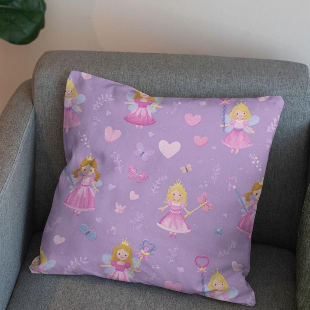 خرید اینترنتی پارچه مخمل روبالشی پارچه باما طرح سه بعدی دخترانه کد 5014143