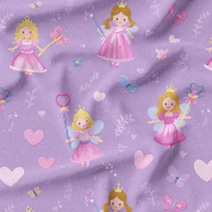 پارچه مخمل روبالشی پارچه باما طرح سه بعدی دخترانه کد 5014143