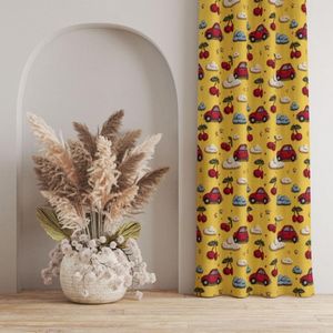 خرید انلاین پارچه مخمل روبالشی پارچه باما طرح سه بعدی ماشین کیوت کد 5014144