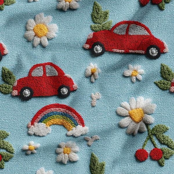 پارچه مخمل کوسن مبل پارچه باما طرح سه بعدی ماشین کارتونی کد 5014150