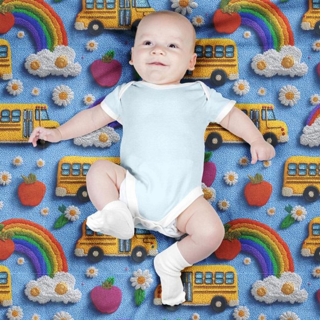 مشخصات پارچه مخمل کوسن مبل پارچه باما طرح سه بعدی اتوبوس شاد کد 5014154