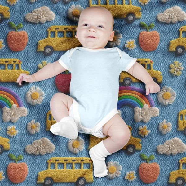 پارچه مخمل کوسن مبل پارچه باما طرح سه بعدی اتوبوس کارتونی کد 5014160