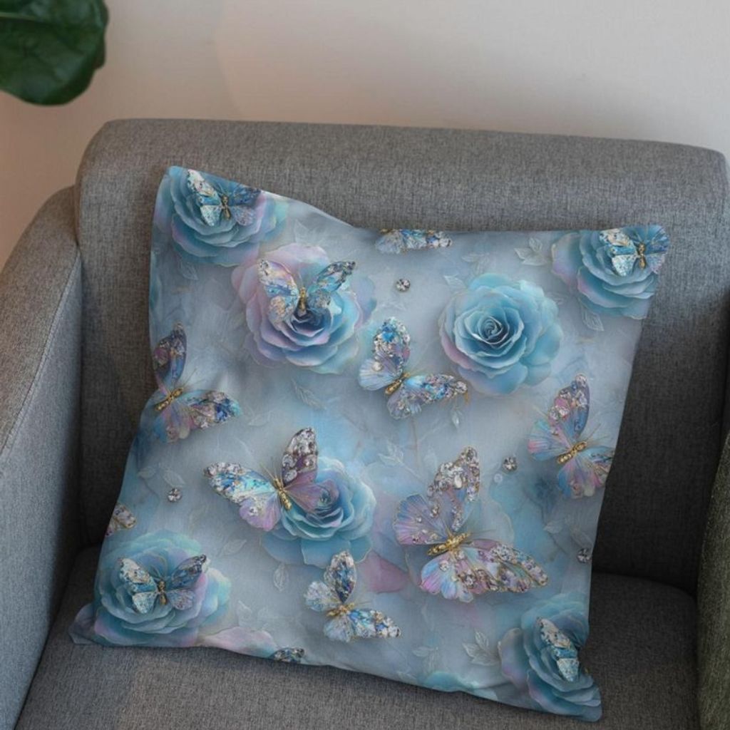 قیمت پارچه مخمل کوسن مبل پارچه باما طرح سه بعدی گل آبرنگی کد 5014174