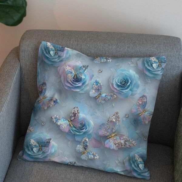 پارچه مخمل کوسن مبل پارچه باما طرح سه بعدی گل آبرنگی کد 5014174