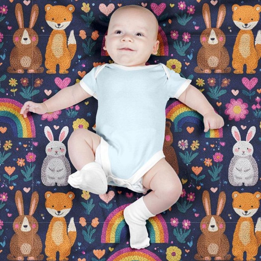 مشخصات پارچه مخمل روبالشی پارچه باما طرح سه بعدی دنیای حیوانات کد 5014181