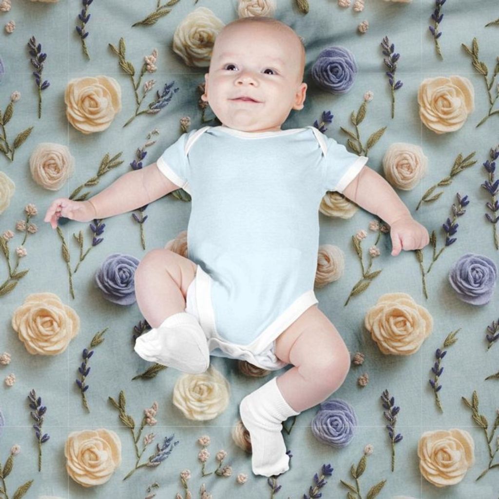 خرید آنلاین پارچه مخمل روبالشی پارچه باما طرح سه بعدی گل بهارانه کد 5014185