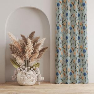 قیمت ارزان پارچه مخمل روبالشی پارچه باما طرح سه بعدی گل بهارانه کد 5014186