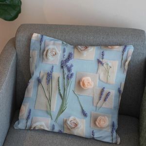 خرید انلاین پارچه مخمل روبالشی پارچه باما طرح سه بعدی گل بهار کد 5014187