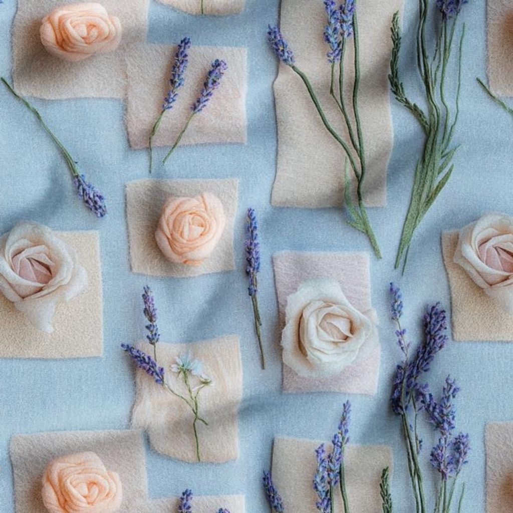 خرید انلاین پارچه مخمل روبالشی پارچه باما طرح سه بعدی گل بهار کد 5014187