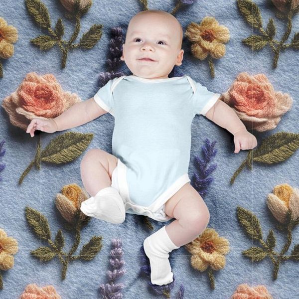 پارچه مخمل روبالشی پارچه باما طرح سه بعدی گل هومان کد 5014193