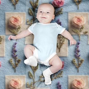 خرید انلاین پارچه مخمل روتختی یک نفره  پارچه باما طرح سه بعدی گل  کد 5014199
